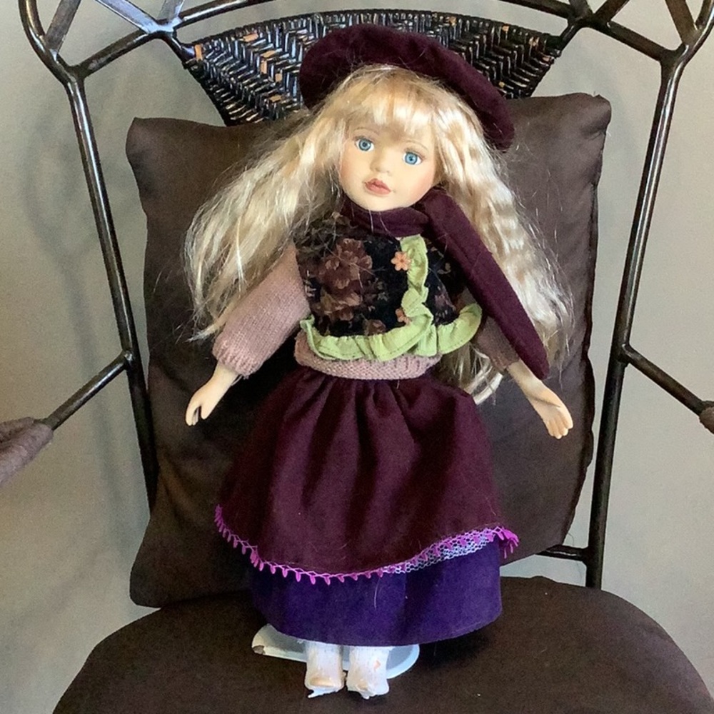 Elegant Purple Doll with Hat